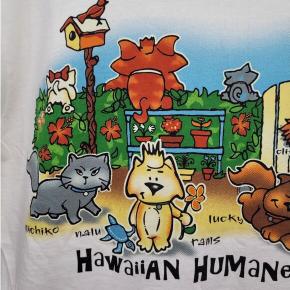 Crazy Shirts Hawaii Y2K Cat‎ Graphic Short Sleeve Men’s Vintage Casual Tee - Picture 11 of 16